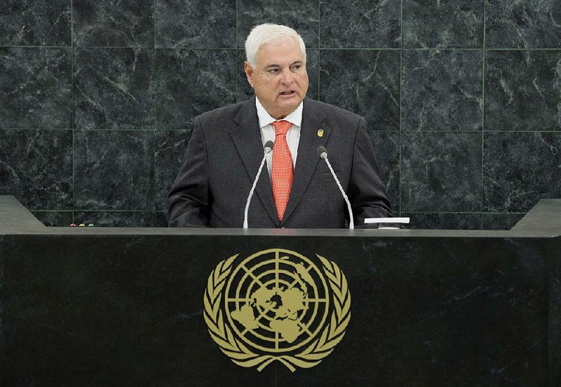 Ricardo Martinelli addresses the U.N. General Assembly on Sept. 25, 2013, when he was Panama’s president. 
