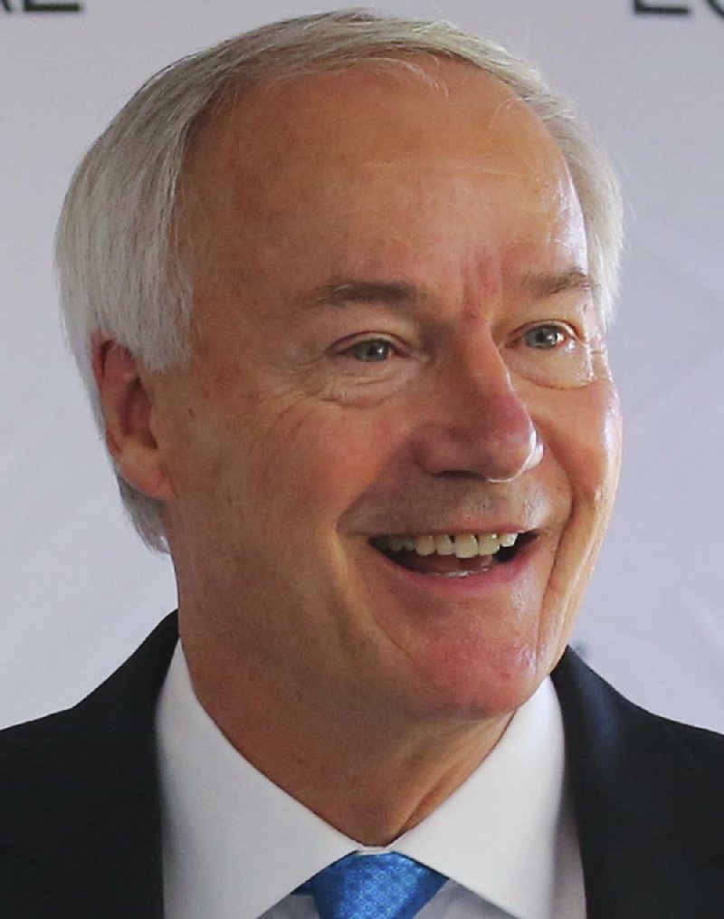 Gov Asa Hutchinson is shown in this file photo.