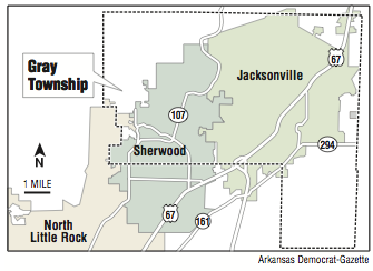 Map showing Gray Township