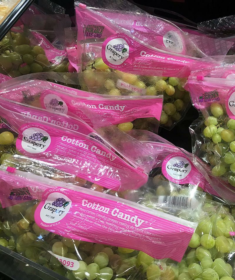 Cotton Candy grapes were displayed for sale recently at Fayetteville’s Whole Foods grocery. 
