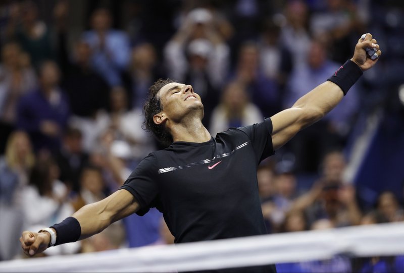 Rafael Nadal of Spain dropped the opening set against Juan Martin del Potro on Friday night, then swept the next three sets to advance to the U.S. Open men’s fi nal in New York.