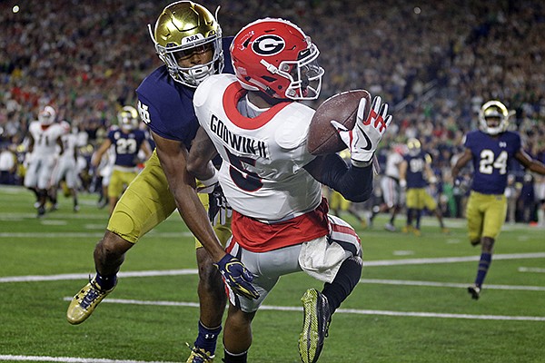 SOUTH BEND, IN - SEPTEMBER 09: Georgia Bulldogs wide receiver