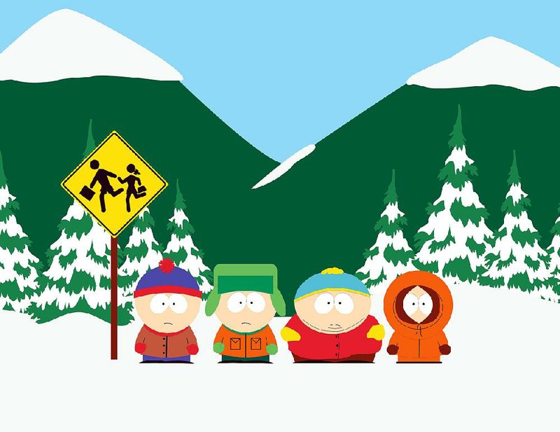 The irreverent fourth-graders from South Park are (from left) Stan, Kyle, Cartman and Kenny.
