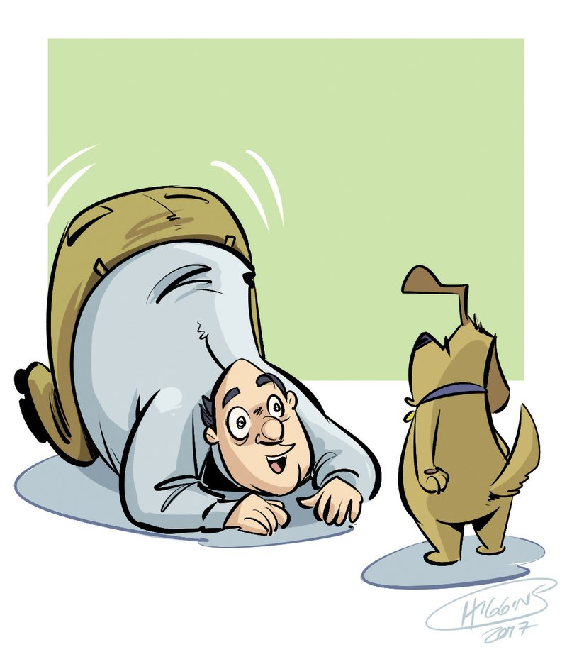 Arkansas Democrat-Gazette talking dog illustration.