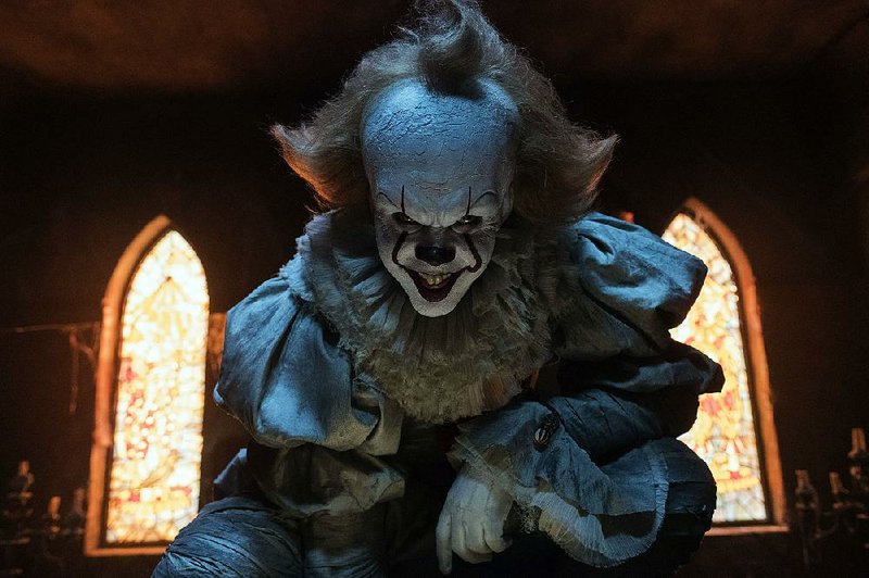 Bill Skarsgard stars as Pennywise in the Warner Bros. horror thriller It. It came in first at last weekend’s box office and made about $123.4 million.