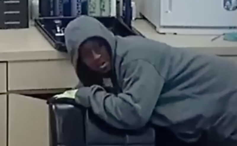 Police say surveillance footage from a North Little Rock barbershop shows a thief stealing a deposit box.