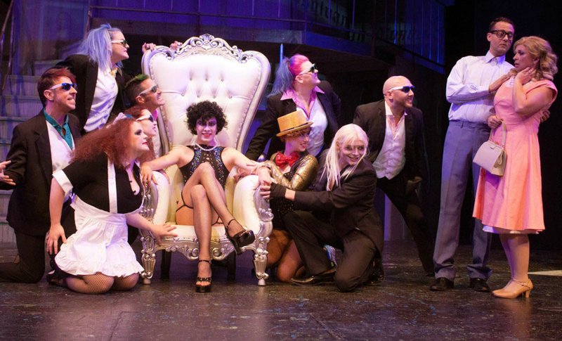 Photo courtesy Lori Collier

Michael Myers, center, is Dr. Frank N. Furter, surrounded by Magenta (Anna Knight), Riff-Raff (Kyle Hylton), Columbia (Autumn Mitchell) and other Transylvanians in the APT production of “The Rocky Horror Show.”