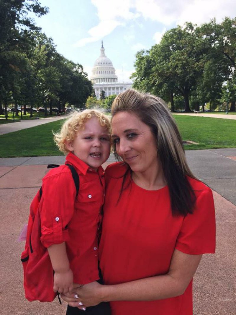 Ashley McGarrah and her son, Jaxon, 3, take in the sights on Capitol Hill last week. (Photo provided by Ashley McGarrah)