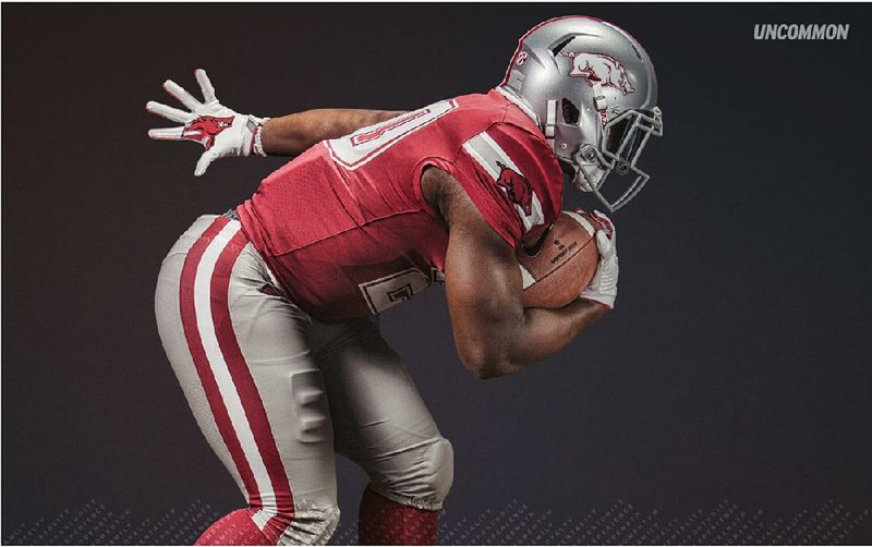 Arkansas’ uniforms will closely resemble those of the Dallas Cowboys when the Razorbacks take on Texas A&M on Saturday at AT&T Stadium in Arlington, Texas.