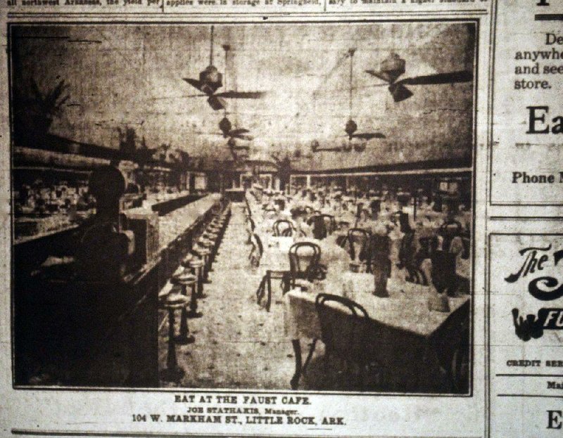 The room looks inviting in this ad for the Faust Cafe from May 17, 1922.