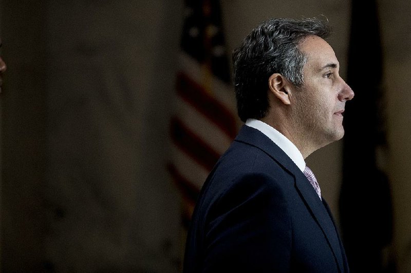 President Donald Trump's lawyer Michael Cohen departs following a closed door meeting with the Senate Intelligence Committee on Capitol Hill, Tuesday, Sept. 19, 2017, in Washington. 