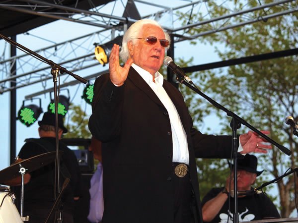 W.S. Holland is shown onstage at last year’s Depot Days music festival in Newport. Holland was Johnny Cash’s drummer for 37 years, Henry Boyce said, and will return to perform at Depot Days on Sept. 30.