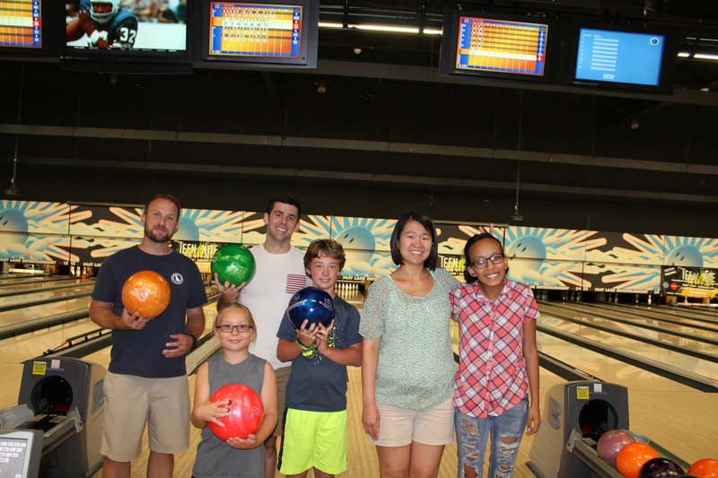COURTESY PHOTO Big Brothers Big Sisters of Northwest Arkansas "Bigs" and "Littles" spend an afternoon bowling. The "Big Bash" on Sept. 29 at Barn at the Springs in Springdale will help support the mentoring organization.