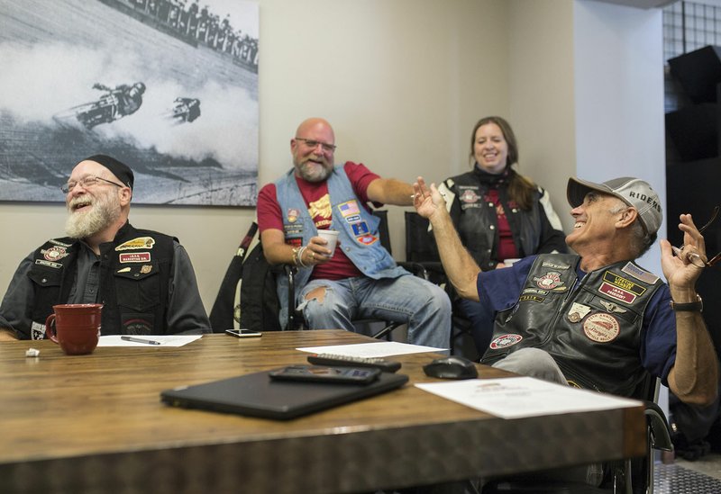 The Free Weekly/CHARLIE KAIJO Jim Hiland, far right, is president of the local Heritage Indian Motorcycle Club.