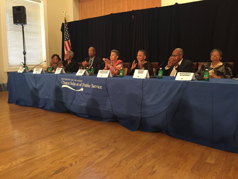 The eight surviving members of the Little Rock Nine spoke at a panel at the Clinton School for Public Service on Friday, Sept. 22, 2017. 