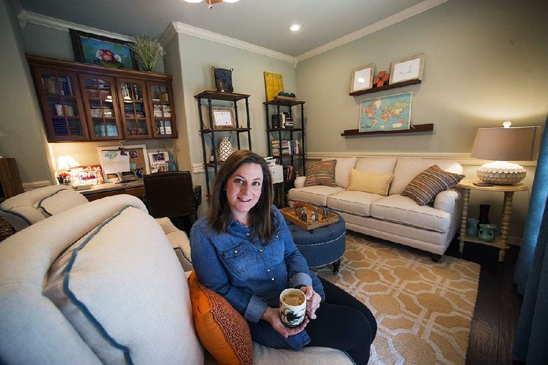 Stephenie Sullivan in her office at her home in Rogers