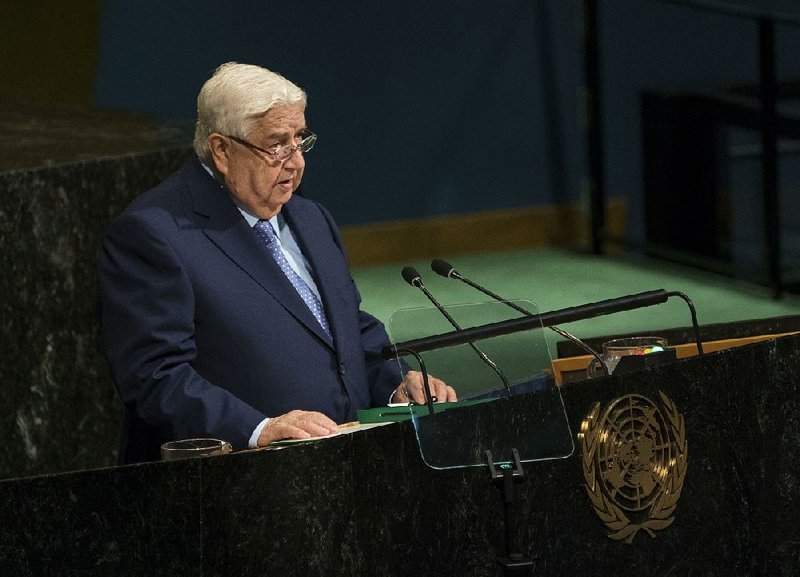 Syrian Foreign Minister Walid Moallem, in an address to the U.N. General Assembly, said Saturday that his country is “marching steadily” toward its goal of rooting out terrorism.