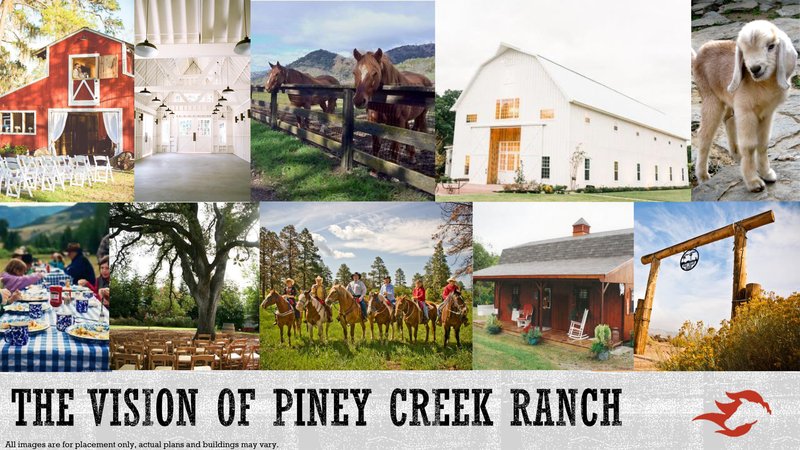 Images from the plans for Piney Creek Ranch in Fayetteville.