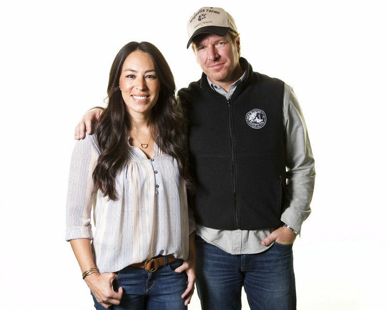 In this March 29, 2016, file photo, Joanna Gaines, left, and Chip Gaines pose for a portrait in New York to promote their home improvement show, "Fixer Upper," on HGTV. 