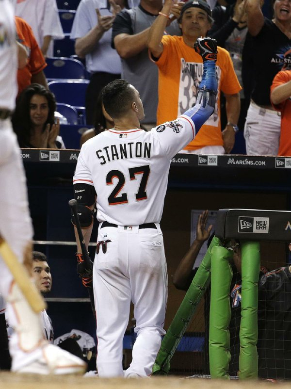 Marlins' Giancarlo Stanton aims for a fashion home run