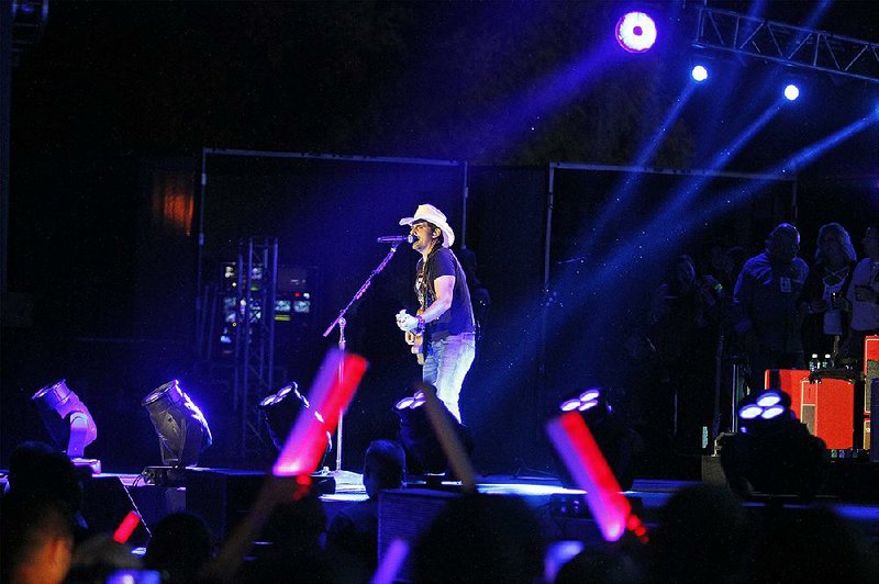 Brad Paisley performs during MusicFest at the Murphy Arts District Amphitheater in downtown El Dorado on Saturday. 