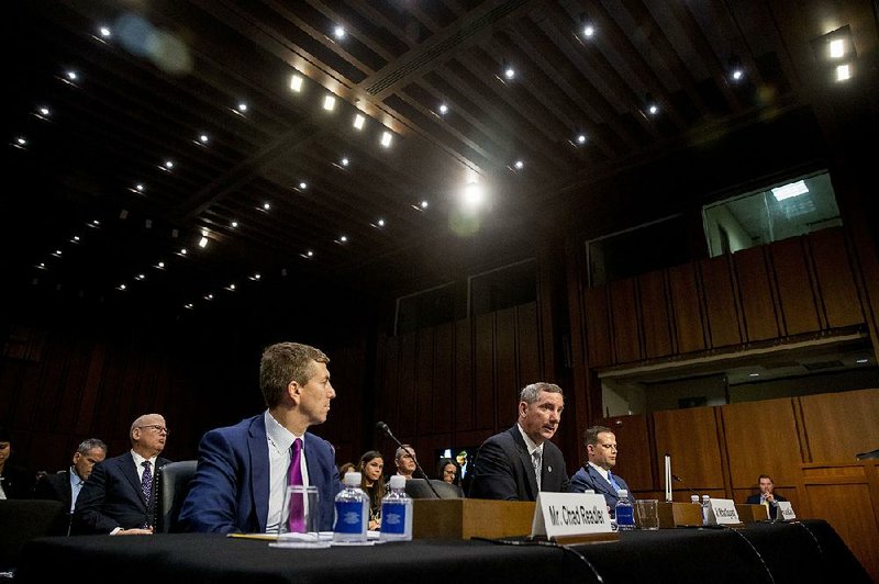 Michael Dougherty (center), an assistant secretary at the Department of Homeland Security, told the Senate Judiciary Committee on Tuesday that President Donald Trump would like Congress to pass legislation allowing young illegal immigrants to remain in the U.S.