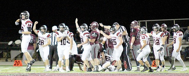 Blackhawks rejoice over a recovered ball Friday night.