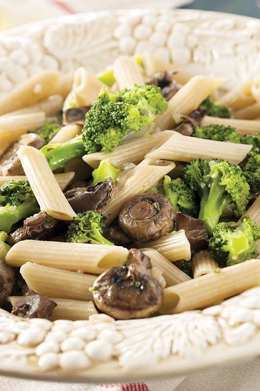 This pasta recipe is so versatile that you can use broccoli florets and your favorite mushroom if that is what you prefer.