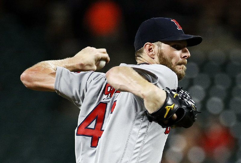 Pitcher Chris Sale (shown) has been the solid top-of-the-rotation starter the Boston Red Sox expected when they traded for him last season. He’ll start today’s Game 1 of the American League division series against Justin Verlander, who was acquired by the Houston Astros late in the season to fill much the same role.