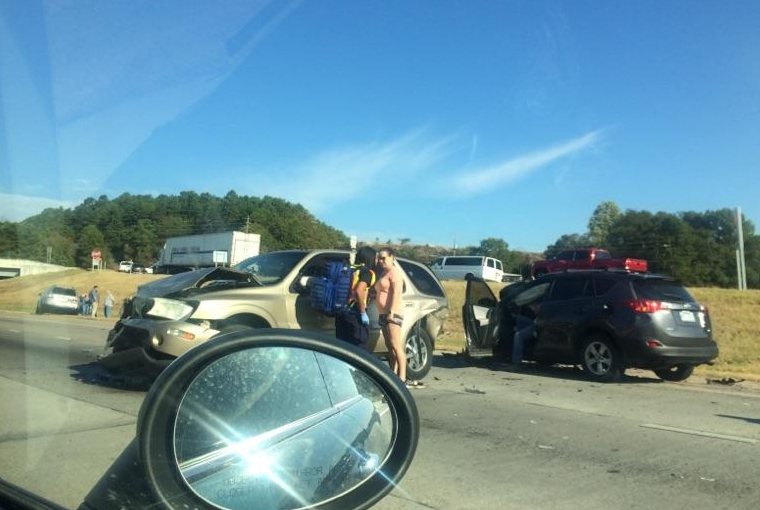 A wreck on Interstate 40 in North Little Rock was stalling traffic on Thursday morning.