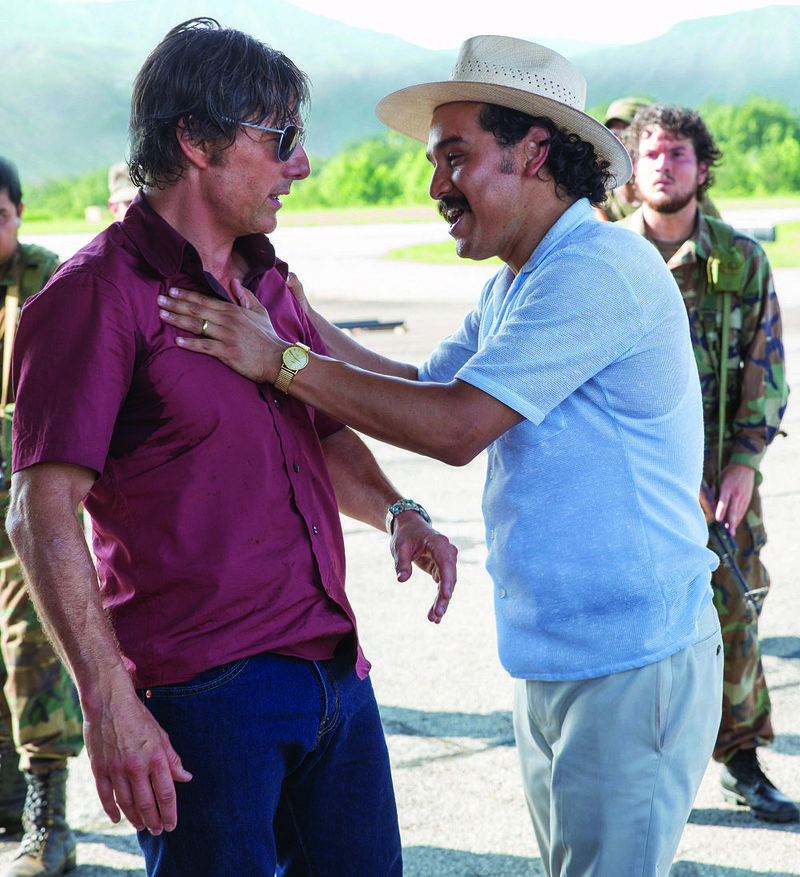 Barry Seal (Tom Cruise ) is accosted by narcotics kingpin Jorge Ochoa (Alejandro Edda) in Doug Liman’s American Made, the story of the Mena-based smuggler.