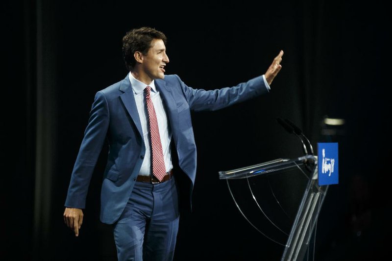 Canadian Prime Minister Justin Trudeau waves to the audience before speaking at the Gateway ’17 Canada conference in Toronto in late September.