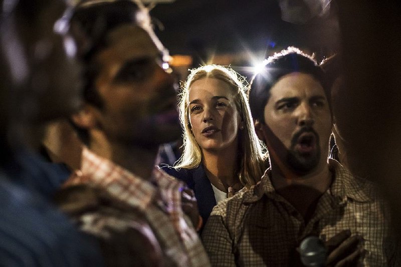 Lilian Tintori, shown at a rally in 2015 in Caracas, Venezuela, for the release of her husband, Leopoldo Lopez, left the White House “on cloud nine” in February, her lawyer said, after President Donald Trump threw his weight behind her cause with a hard line on Venezuela. 