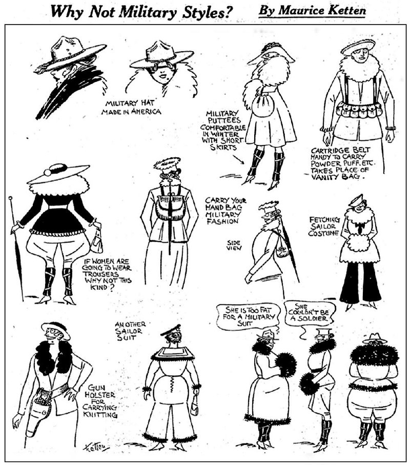 This cartoon by New York World artist Maurice Ketten appeared in the Oct. 9, 1917, Arkansas Gazette. Ketten was the pen name of Italian immigrant Prosper Fiorini.