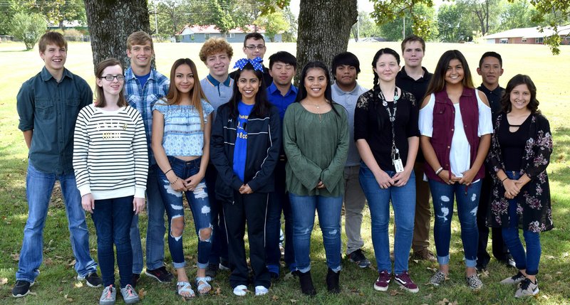 Photo by Mike Eckels Decatur's homecoming maids include Aubrey Bartlett (front, left), Leticia Fuentes, Jazmine Godines, Mathline Jesse, Cheyanne Malone, Renae Nino, Ithzel Martinez and Savanna Dodson(not pictured). Escorts include Sam Philpott (back, left), Taylor Haisman, Dylan Wells, Cayden Bingham, Alex Lee, Sebastian Perez, Charlie Baltrusch and Rigo Rubi.