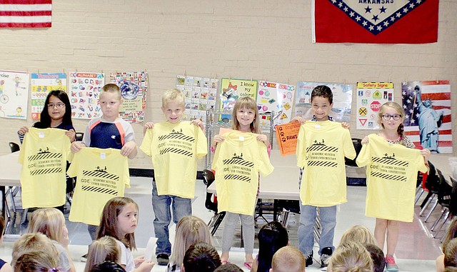 Photo submitted PAWS grade-level students of the month for October are, from left, Bella Forest, Jack Cantrell, Wyatt Clayton, Paden Lemonds, Rhett Curtis, and Erynn McGee.