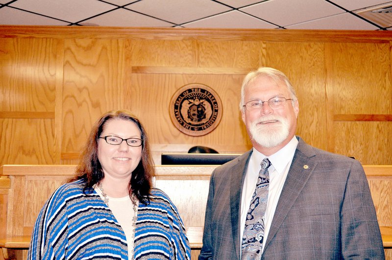 RACHEL DICKERSON/MCDONALD COUNTY PRESS Assistant Prosecutor Maleia Cheney and Prosecuting Attorney Bill Dobbs are pictured at the McDonald County Courthouse.