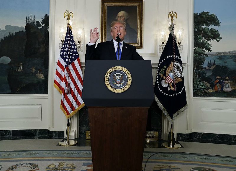 “We will not continue down a path whose predictable conclusion is more violence, more terror, and the very real threat of Iran’s nuclear breakout,” President Donald Trump said Friday at the White House. 