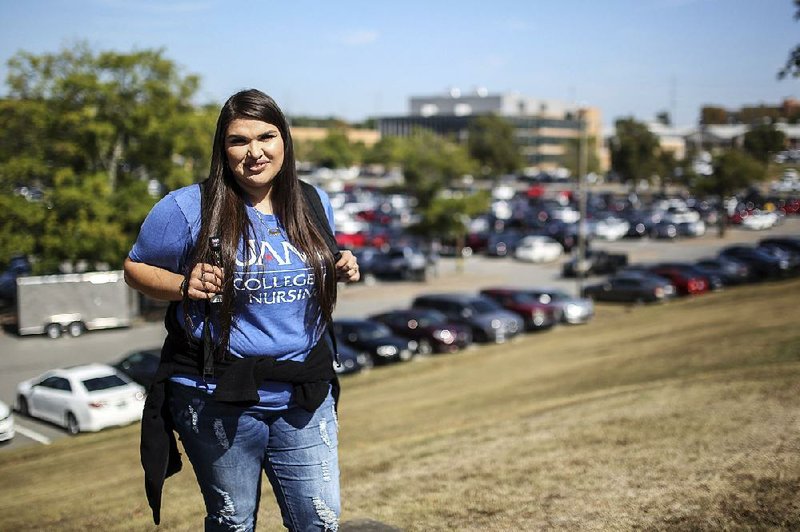 Rosa Ruvalcaba Serna, who is pursuing a nursing degree at the University of Arkansas for Medical Sciences with the help of her mother’s savings, says she’ll get her degree even though she cannot be licensed in Arkansas. “That’s really important to me because I will be the first in my family,” she said.