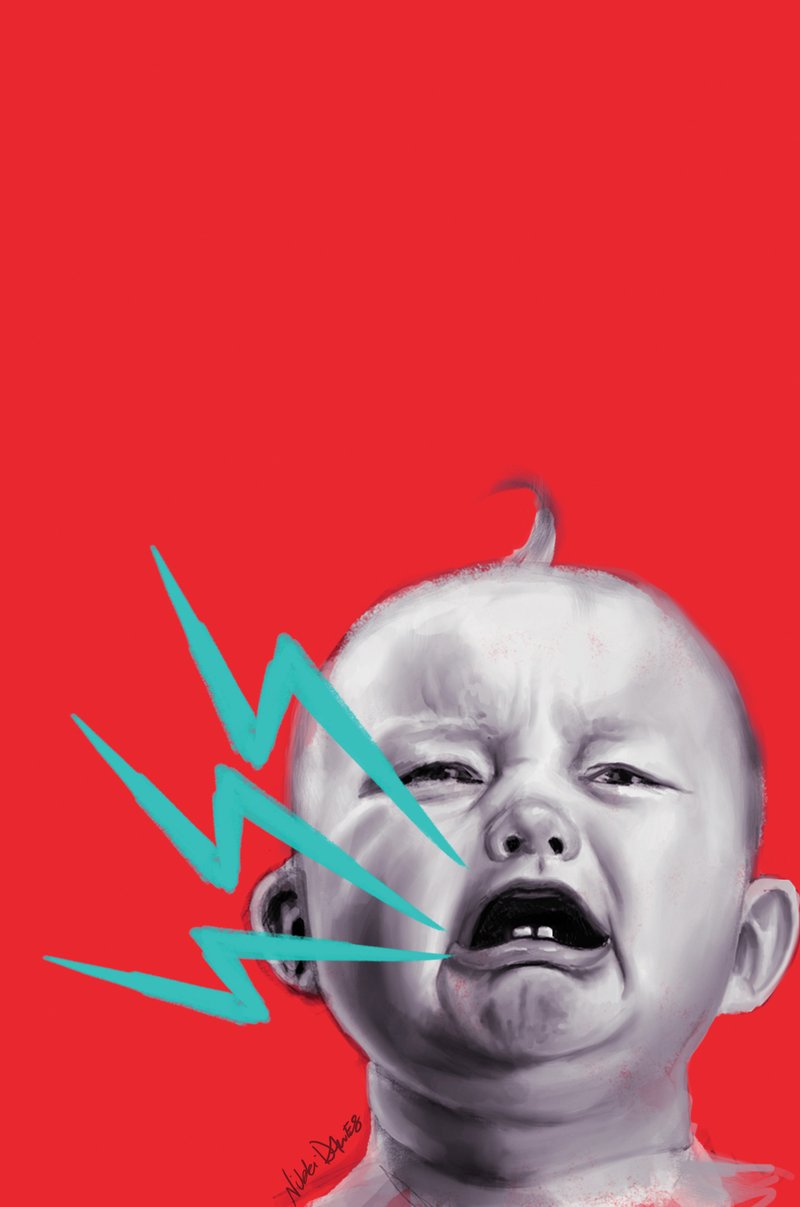 Arkansas Democrat-Gazette Crying Baby Illustration