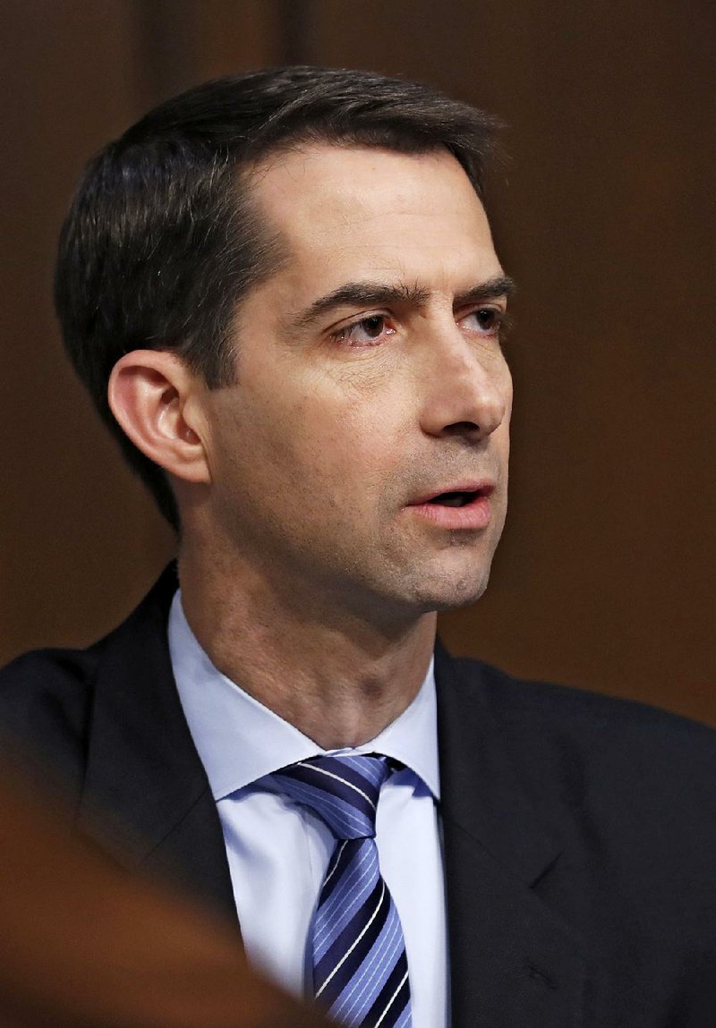 Sen. Tom Cotton, R-Ark., is shown on Capitol Hill in this file photo. 