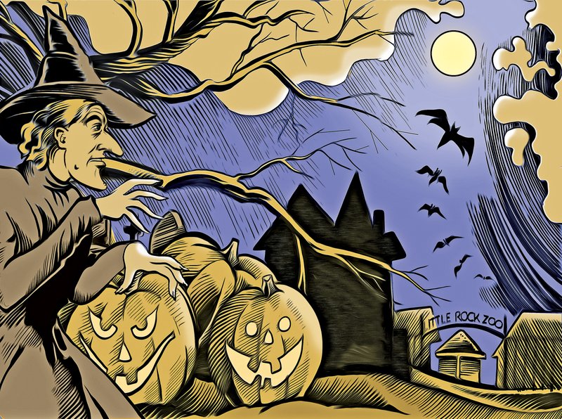 Arkansas Democrat-Gazette Boo at the Zoo illustration.