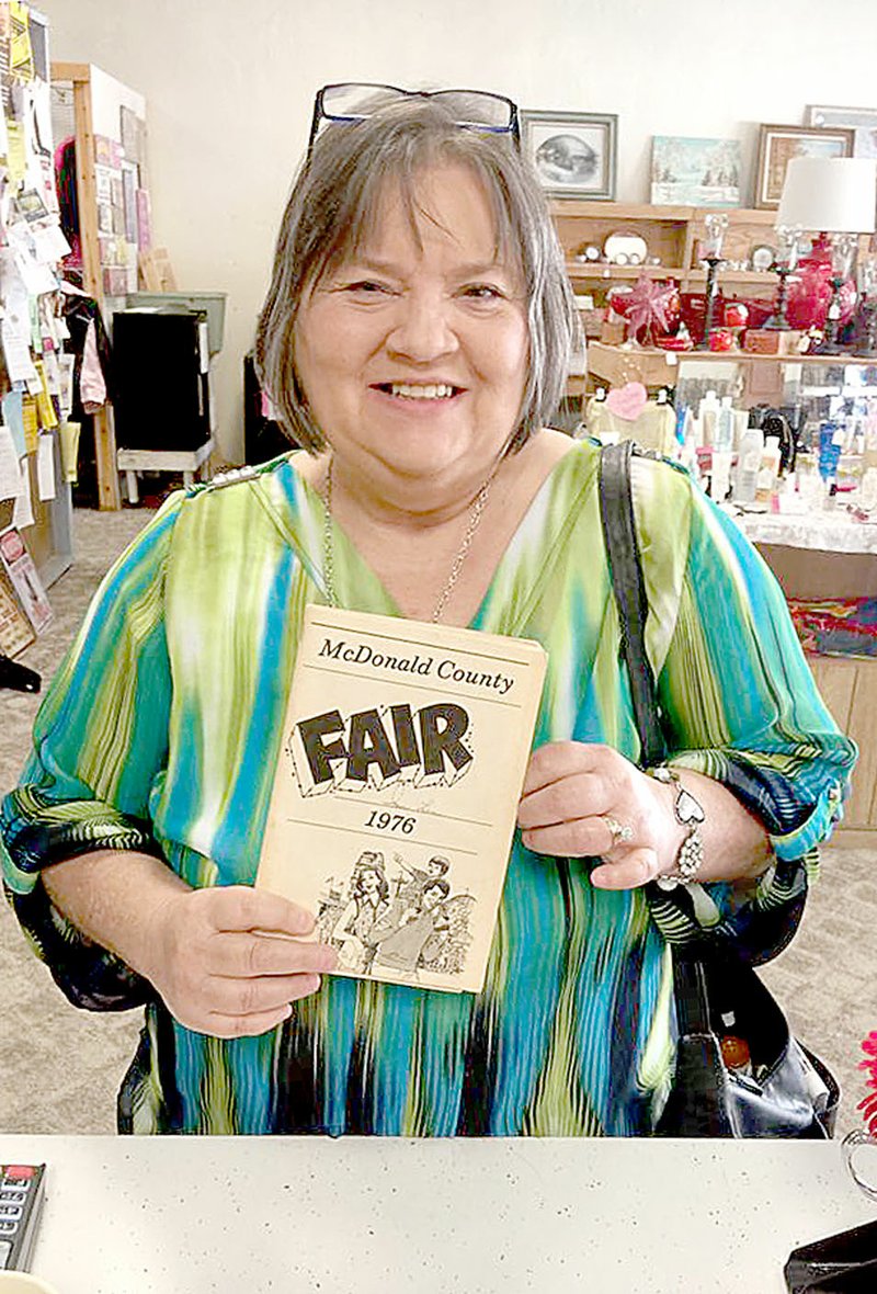 Photo submitted Kathy Hess is reunited with her mom's old McDonald County Fair Book from 1976. The old fair book must have accidentally landed in a box, which was sold at an auction 20 years ago. Hess learned that the book was available through a friend, who told her of the Rags to Riches Flea Market's Facebook post.