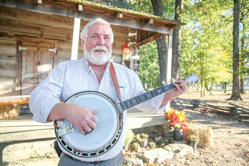 Jim Talbert, the chapter leader for the SongFarmers of Cabot bluegrass group, started playing banjo 50 years ago. His goal is to pass down and preserve bluegrass music while jamming with local musicians once a month.