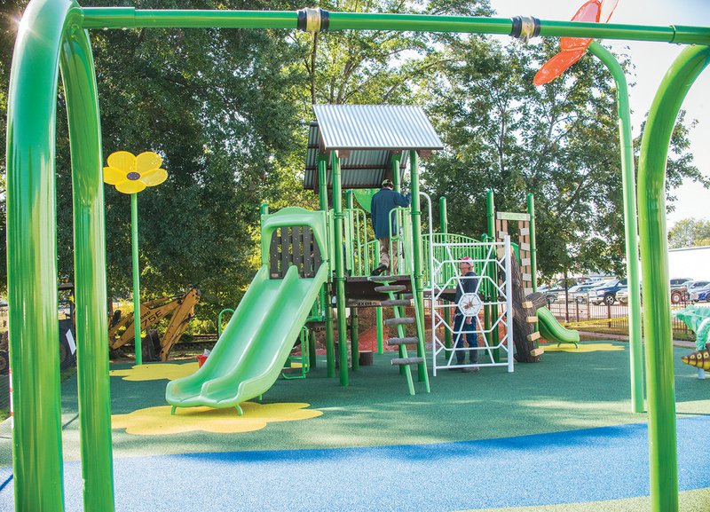 The new playground equipment at Spring Park is officially ready for use. Slides, swings, climbing equipment and a dragonfly teeter-totter are a few of the items included in the new set.