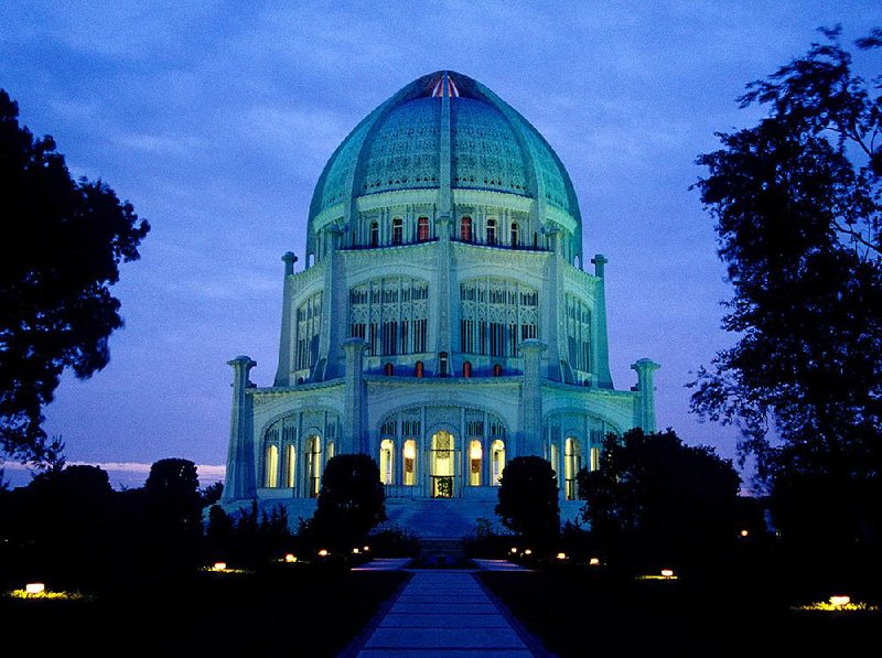 The Baha’i house of worship in Wilmette, Ill., is one of nine such places of worship for the Baha’i faith worldwide. Other locations include Delhi, India; Kampala,  Uganda; Santiago, Chile; and Sydney.
