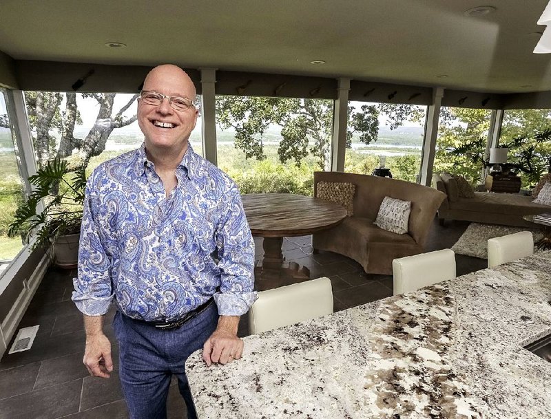 Brad Cushman in his favorite space, his sun room/kitchen area