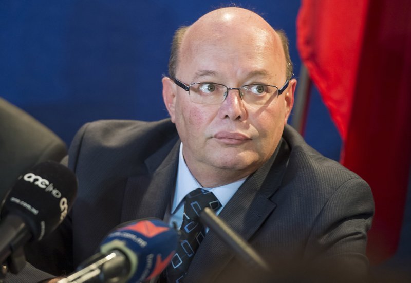 Malta Police commissioner Lawrence Cutajar attends a press conference on the murder of journalist Daphne Caruana Galizias, at police headquarters of Floriana, Malta, Thursday, Oct. 19, 2017. 