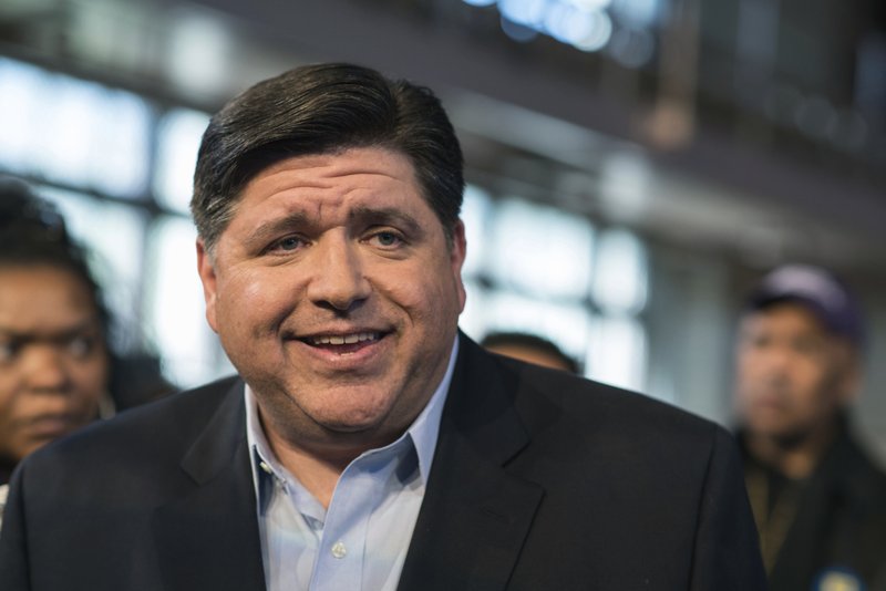 In this April 6, 2017, file photo, J.B. Pritzker speaks with the media after announcing his run for Illinois governor in Chicago. 