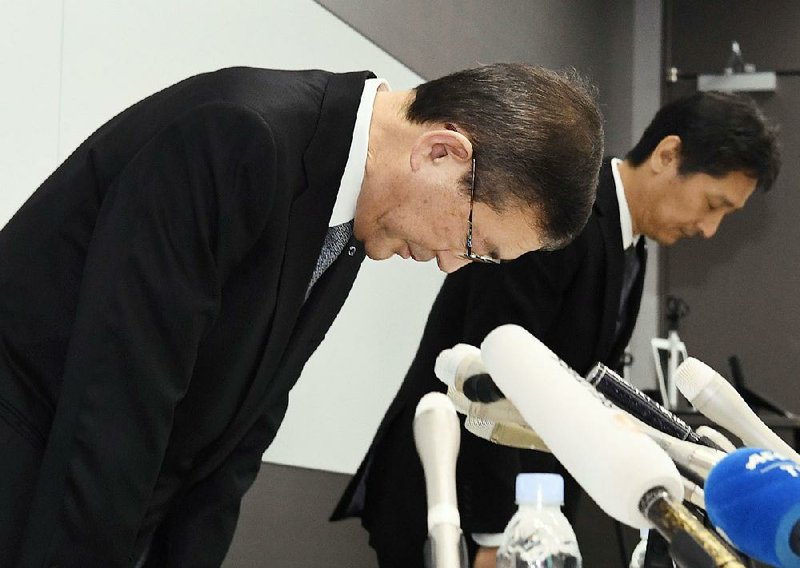 “We are truly sorry, and we apologize,” Subaru chief executive Yasuyuki Yoshinaga said Friday in Tokyo, expressing regret for "awed auto inspections that have gone on for 30 years.